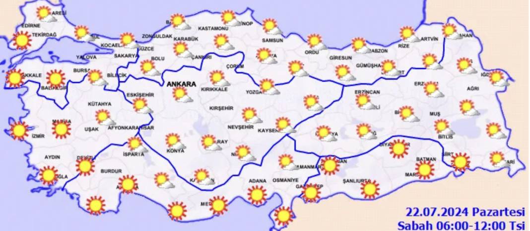 Bunaltıcı sıcaklar devam ediyor! Meteoroloji yeni raporu paylaştı! 1